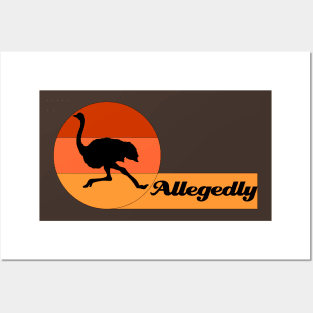 Retro Vintage Allegedly Ostrich Posters and Art